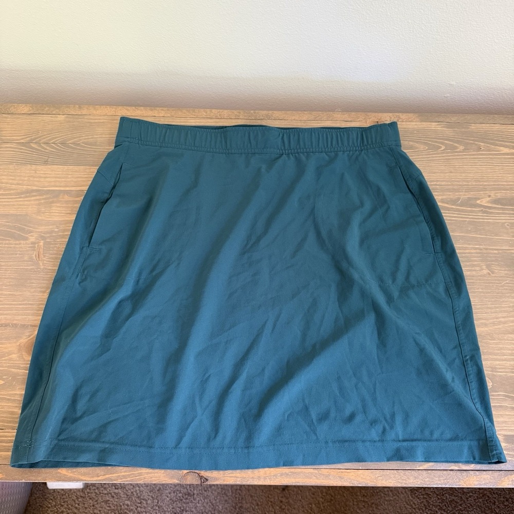 Eddie Bauer Womens Medium Green Skirt Pockets Outdoors Tennis Golf
